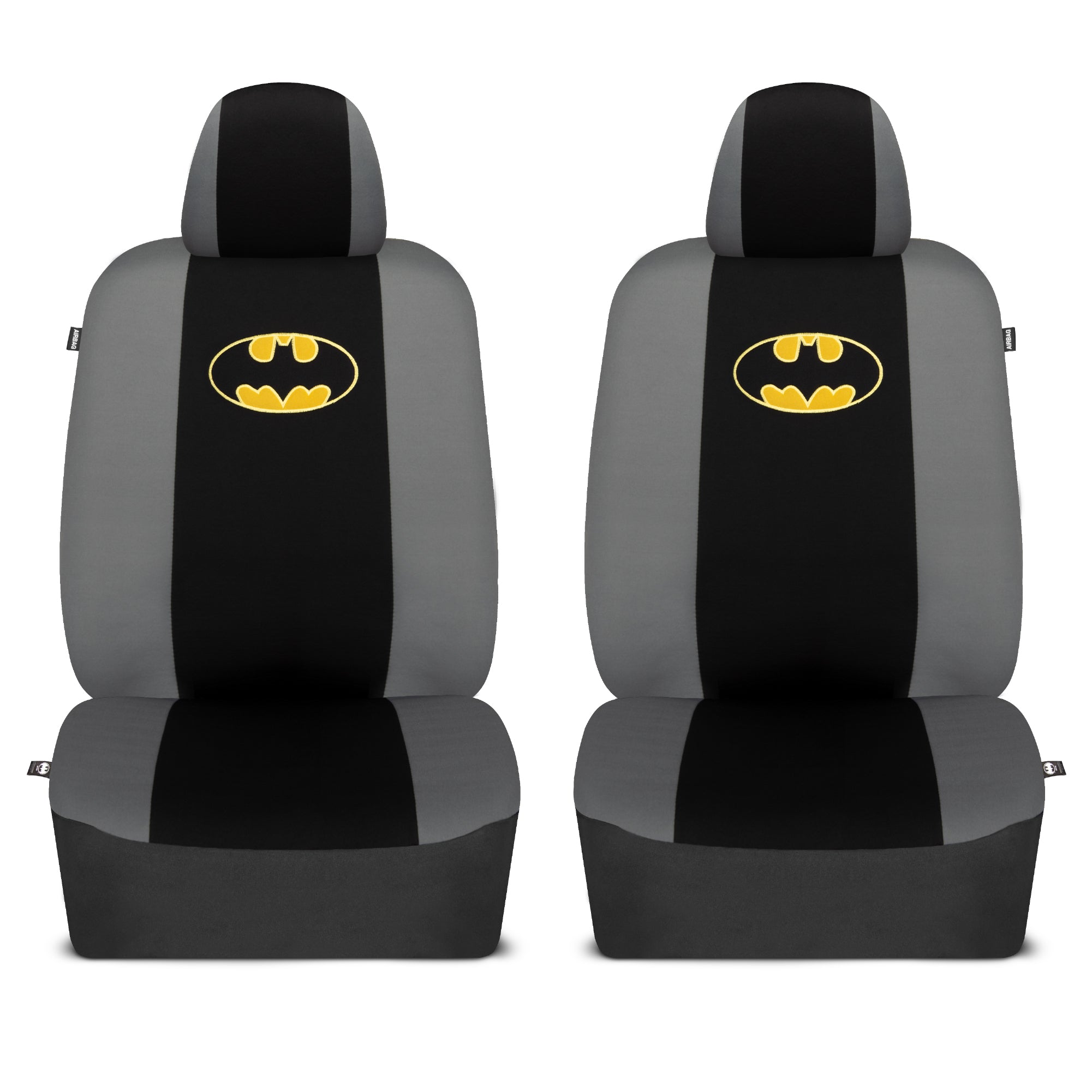Warner Bros DC Comics 9-Piece Batman Dark Knight Logo Front Seat Covers and Rear Seat Covers