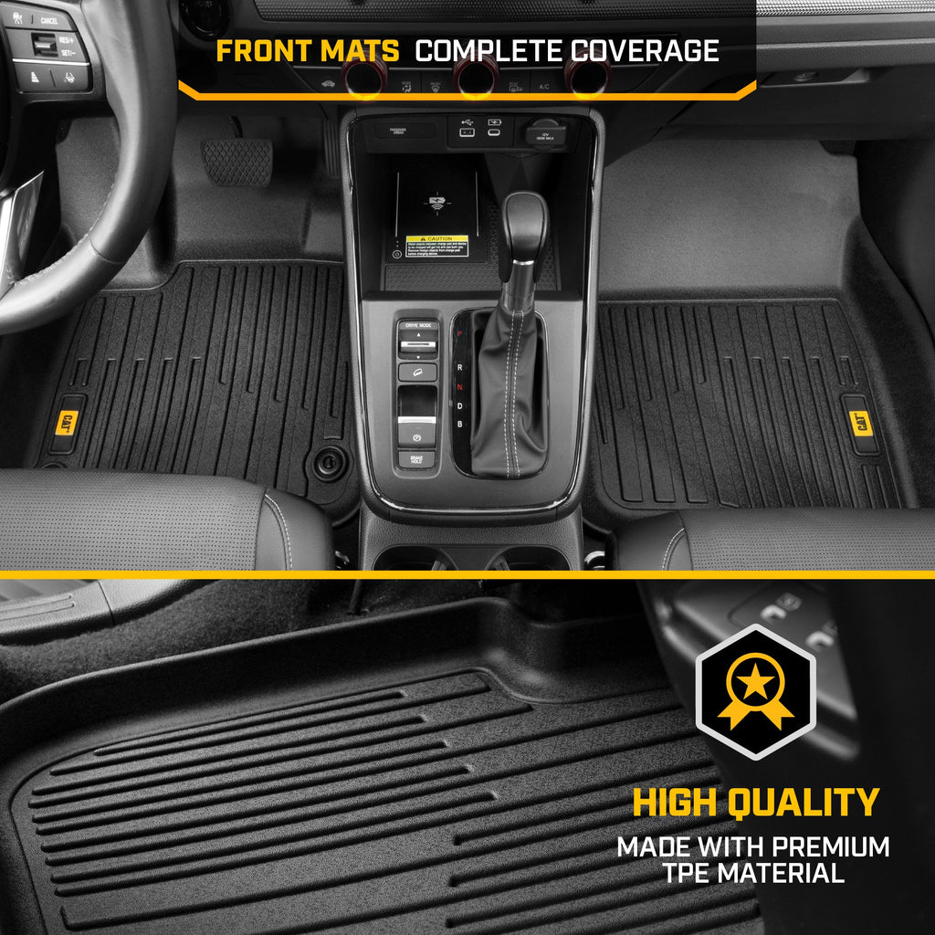 CAT® JustFit™ 3D Custom Fit Floor Mats for Honda CRV 2023, 2026 - Heavy Duty Floor Liner Protection Laser Measured, Honda CRV Accessories, Car Liner