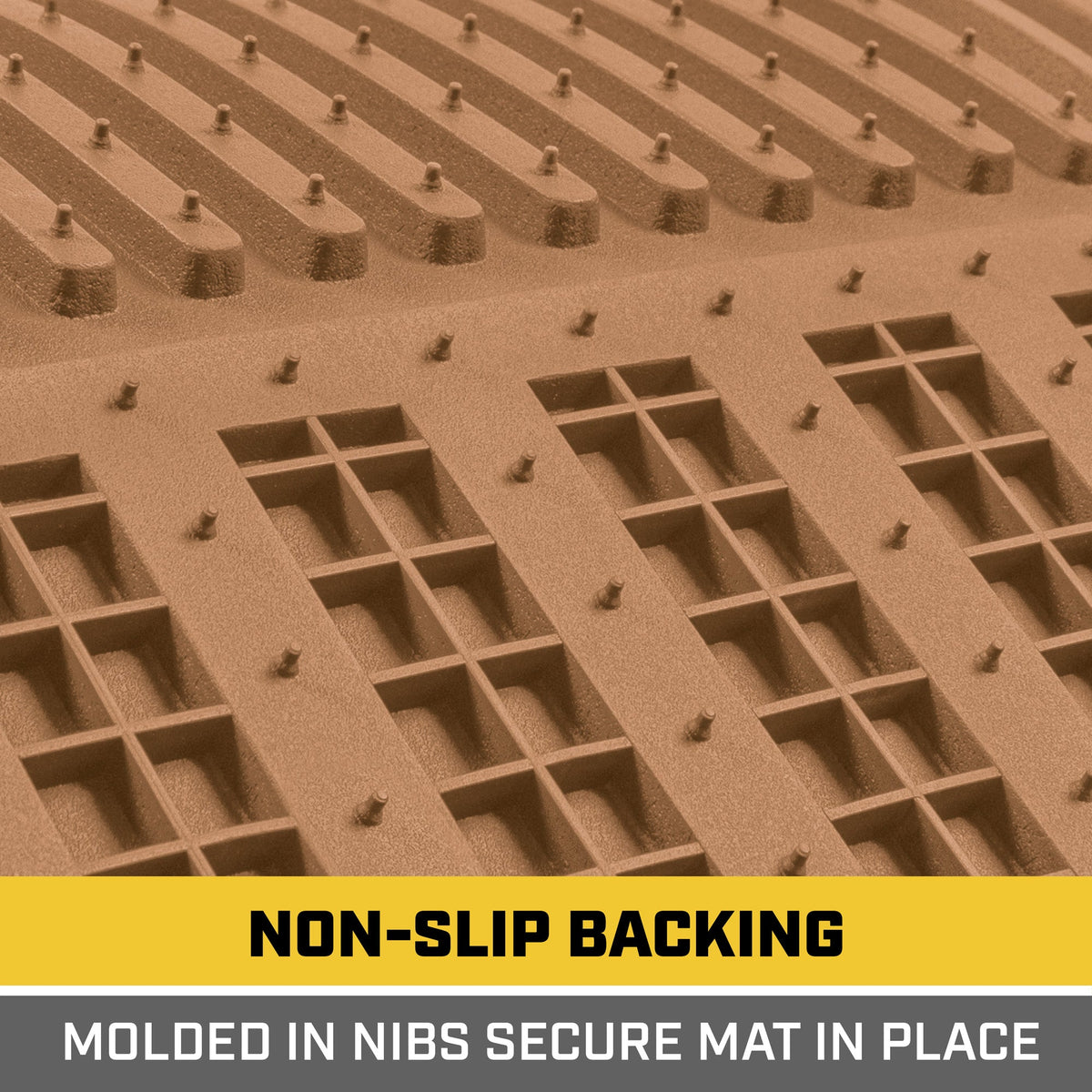 CAT 3-Piece ToughLiner Front Floor Mats and Rear Floor Mats - Heavy Duty, All Weather, Trim to Fit
