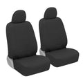 BDK 2-Pack Premium Faux Leather Front Seat Covers - Black