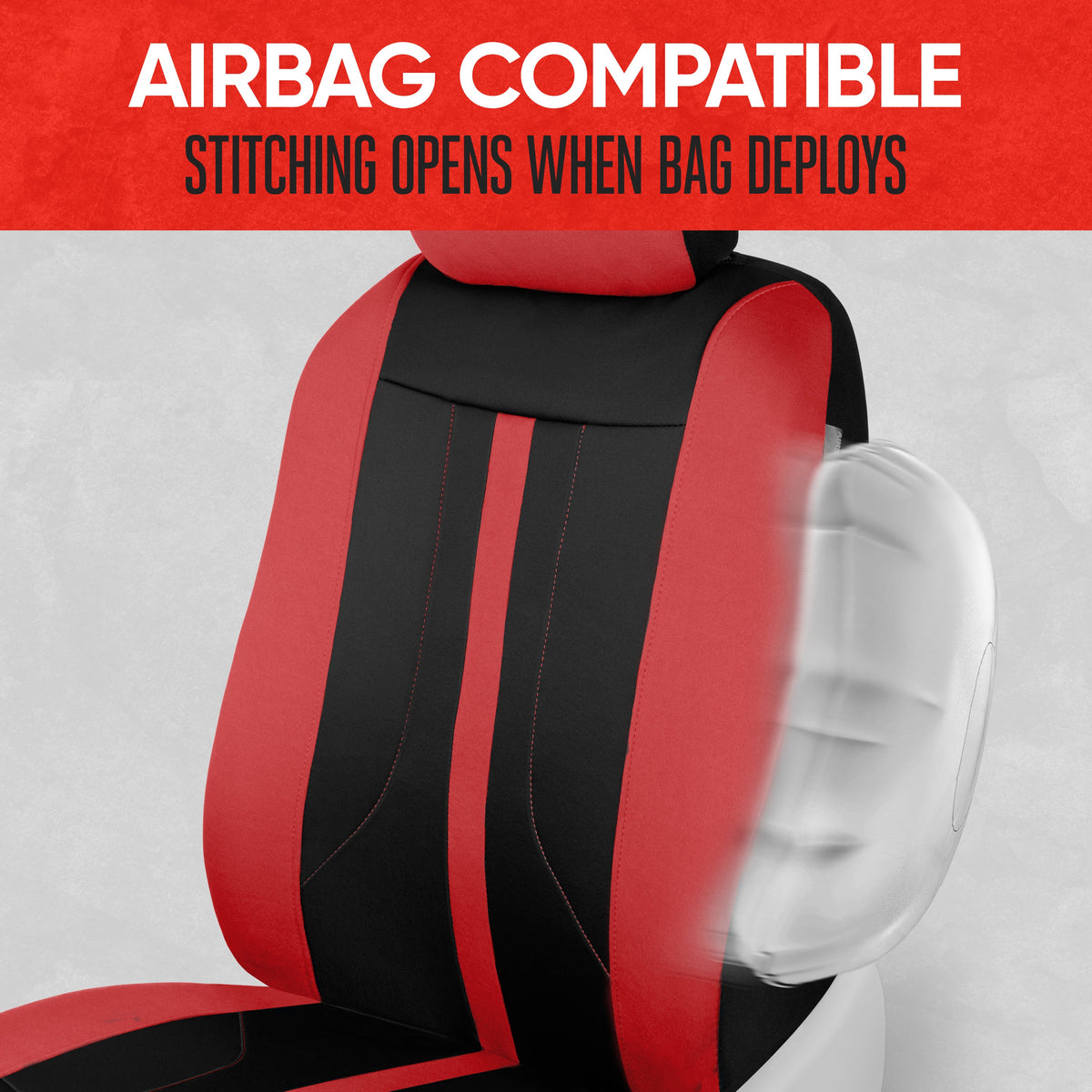 Motor Trend Red Cloth Car Seat Covers for Front Seats - Premium Automotive Bucket Seat Covers, Made for Vehicles with Removable Headrests, Interior Covers for Car Truck Van SUV