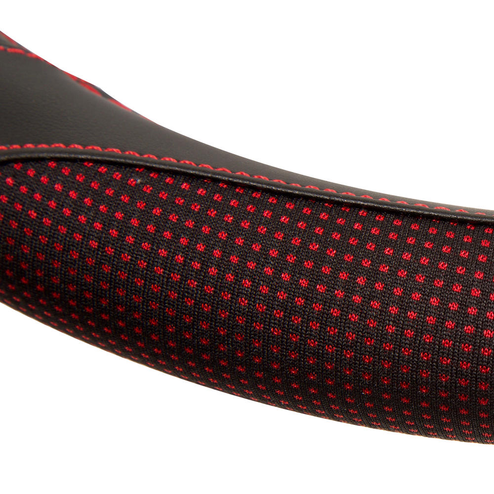 MotorTrend Dotted Polyester Comfort Grip Steering Wheel Cover (Fits 14.5" - 15.5")