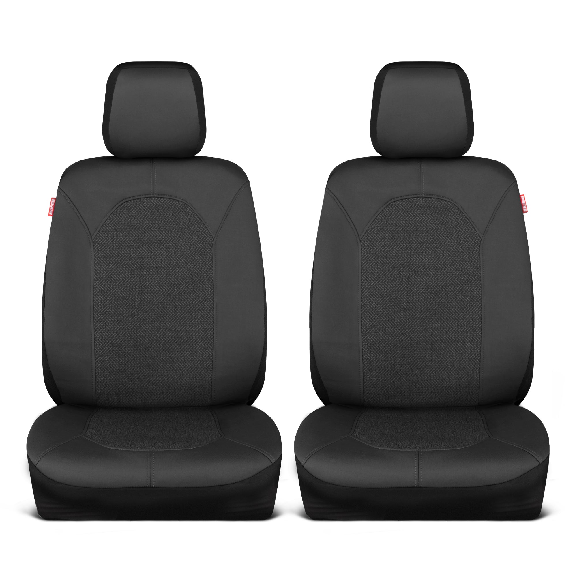 Motor Trend Black Car Seat Covers Set - 2 Front Seats – Spill-Proof Neoprene CarSeat Cover Protector for Cars – Automotive Car Accessories Interior Covers for SUV & Small Trucks – Semi Universal Fit