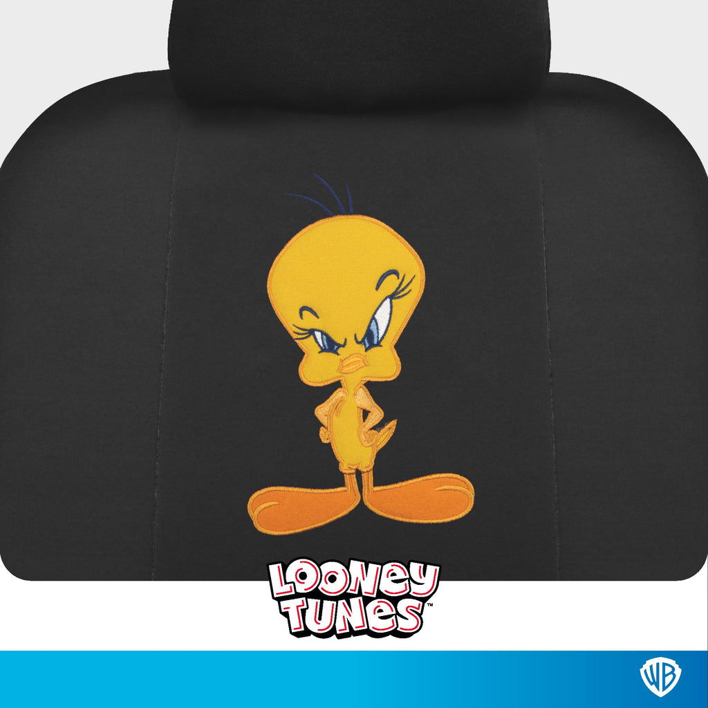 Warner Bros Looney Tunes 9-Piece Tweety Bird Front Seat Covers and Rear Seat Covers