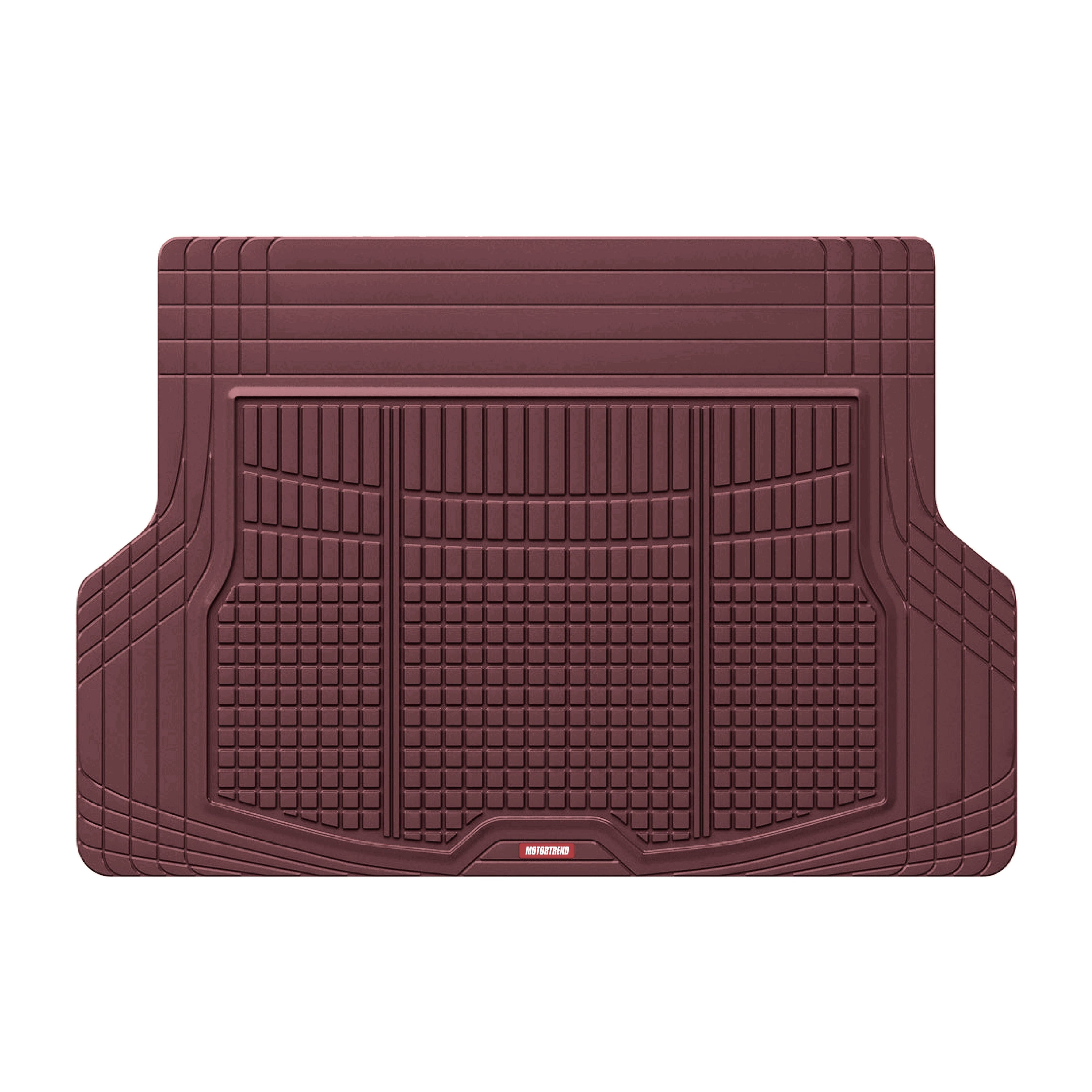 Motor Trend FlexTough Rear Cargo Mat - Heavy-Duty Trimmable Car Trunk Mat for Back of SUV, Universal Rear Cargo Liner for SUV, Flexible Trunk Liner, Automotive Floor Mats & Cargo Liners (Burgundy)
