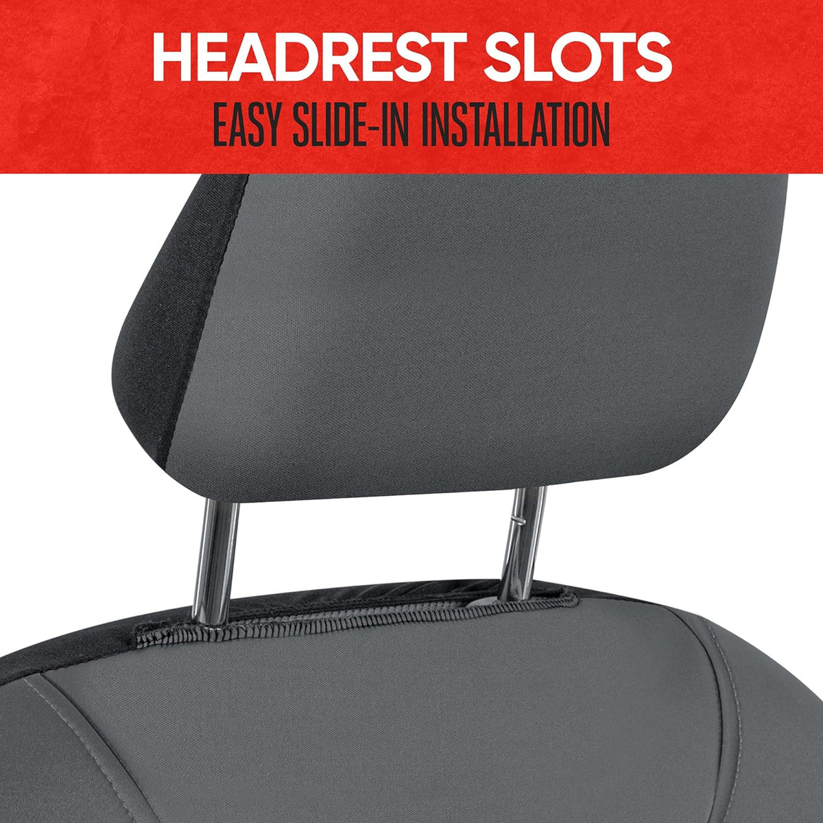 MotorTrend 2-Pack AquaShield Water-Proof Two-Tone Neoprene Front Seat Covers