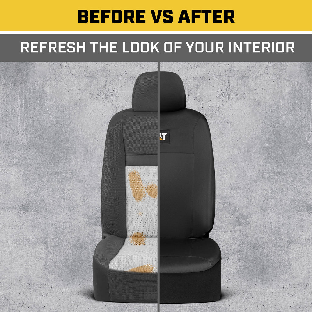 Cat® Heavy Duty Oxford Car Seat Cover for Auto - Durable Canvas Material, Universal Fit-Black