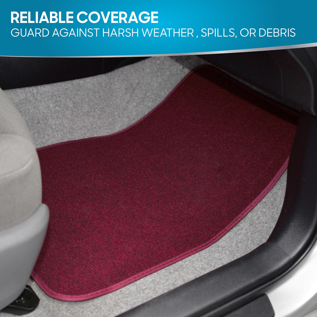 BDK 4-Piece Premium Carpet Non-Slip Heel Pad Front Floor Mats and Rear Floor Mats