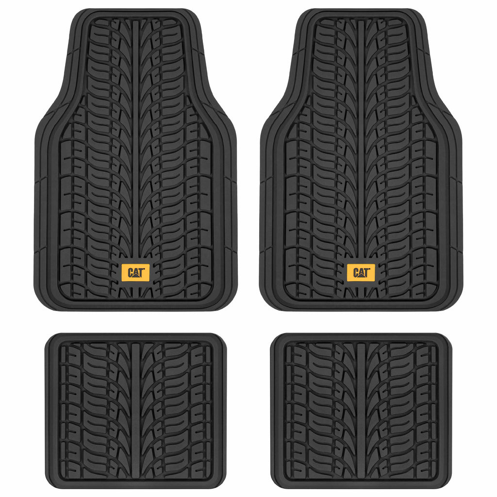 CAT ToughTread 4-Piece Front Floor Mats and Rear Floor Mats - Heavy Duty, All Weather, Trimmable