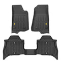 CAT 3-Piece JustFit™ 3D Front Liner Mats and Rear Liner Mats for Jeep Wrangler 4XE (2021 - 2026) - Heavy Duty, All Weather, Custom Fit