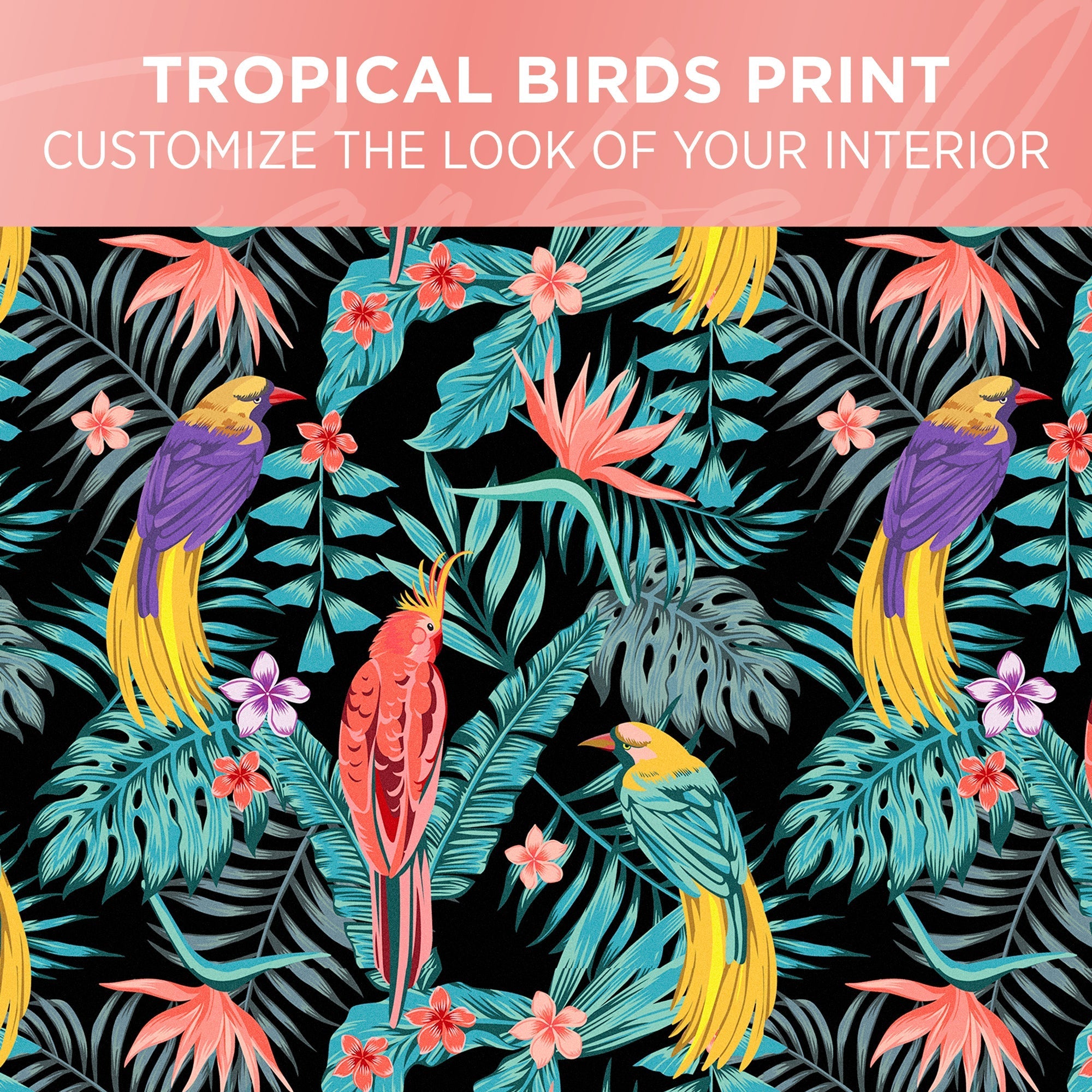 Carbella 2-Pack Tropical Birds Front Seat Covers