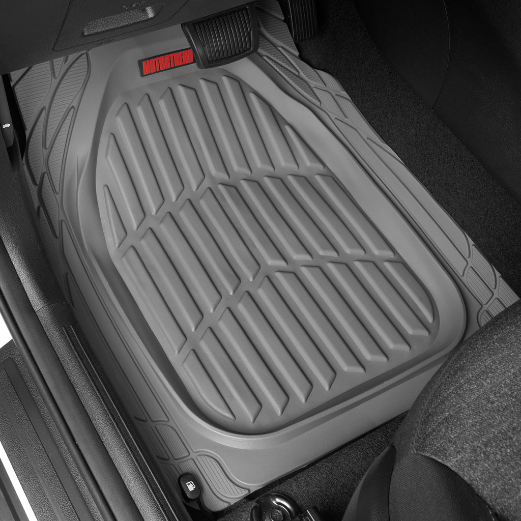 MotorTrend 4-Piece FlexTough Tortoise Front Floor Mats and Rear Floor Mats