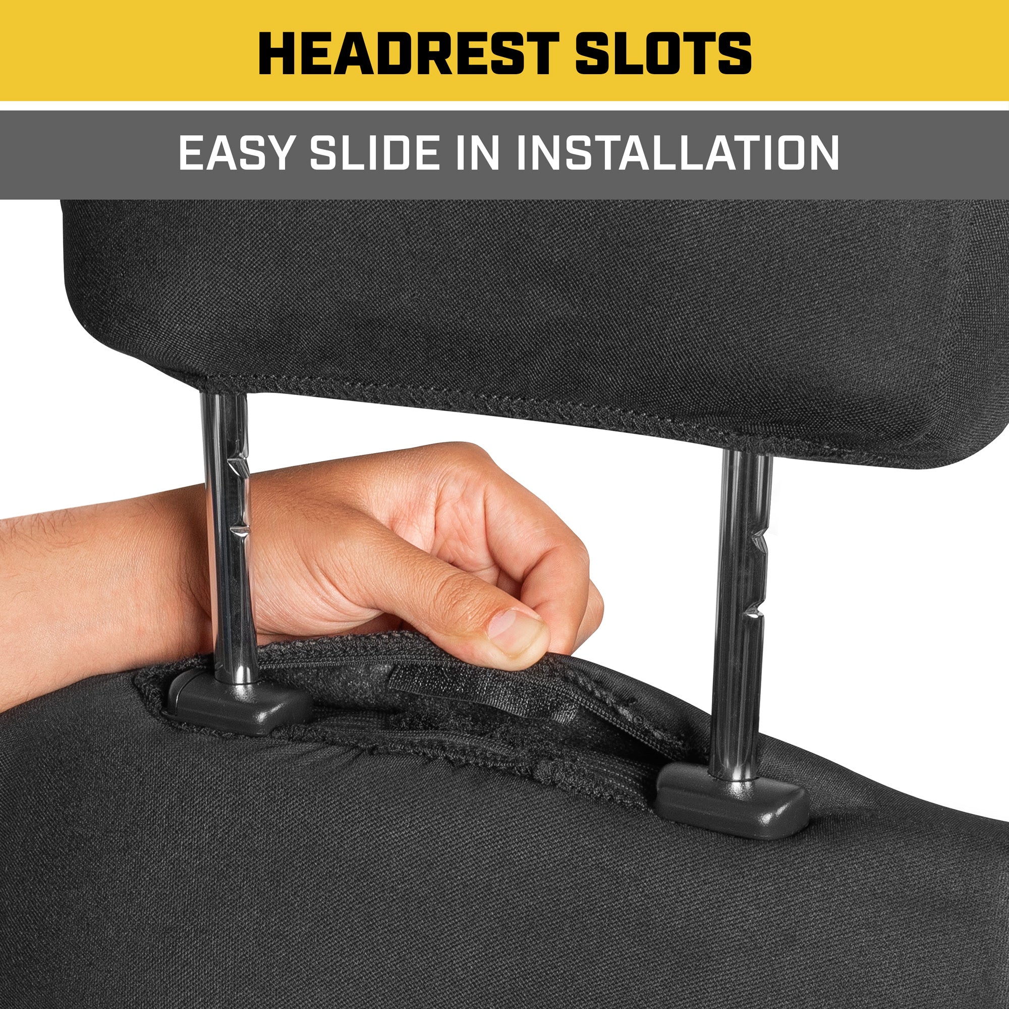 CAT 2-Pack FlexFit Front Seat Covers with Hexagonal Design