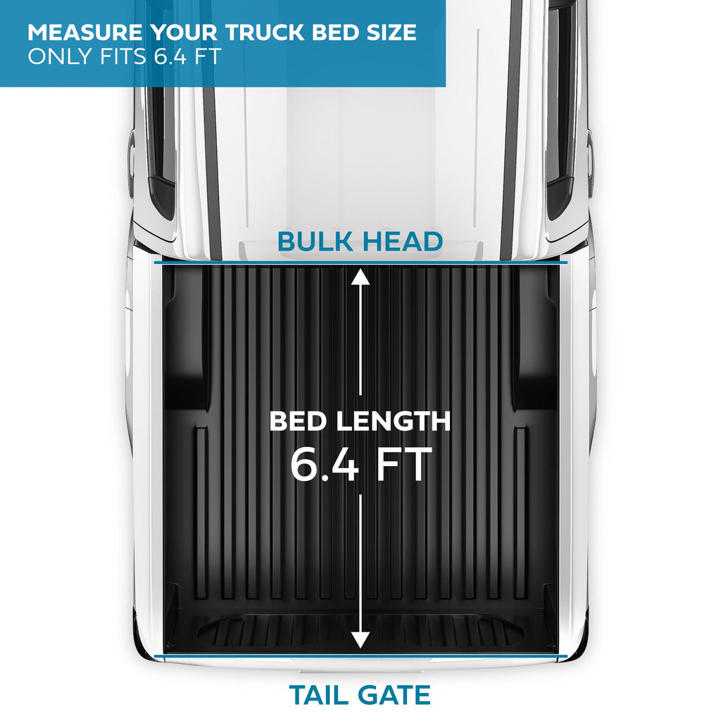 MotorBox Soft Tri-Fold Truck Tonneau Cover for Ram 1500 (2002-2023) / Ram 2500 & 3500 (2003-2020) with 6.4 ft Bed, All-Weather Folding Truck Bed Cover with Black Flag Graphic, Easy Access and Secure Fit