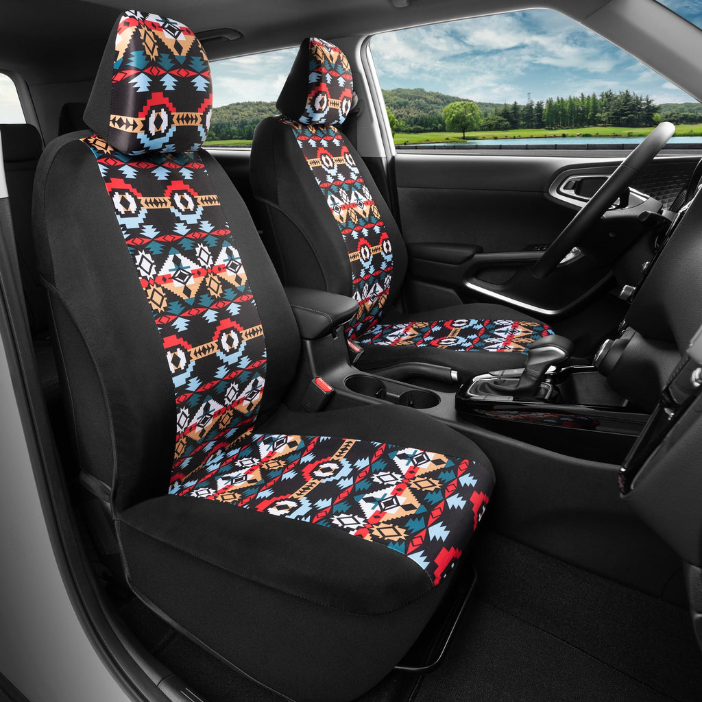 BDK 2-Pack Aztec Pattern Front Seat Covers