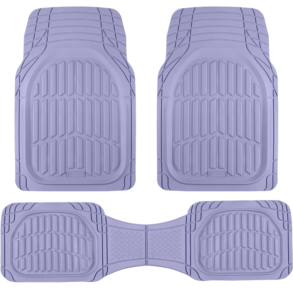 Carbella 3-Piece Front Floor Mats and Rear Floor Mats - Heavy Duty Deep Dish - Lavender