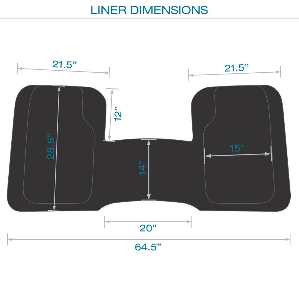 MotorTrend WingRunner Rear Floor Mat - Trim to Fit