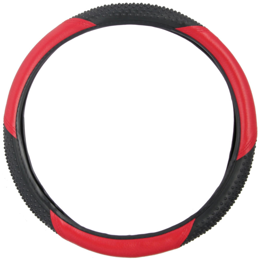 BDK Ergonomic Sport Massage Grip Steering Wheel Cover (Fits 14.5" - 15.5")