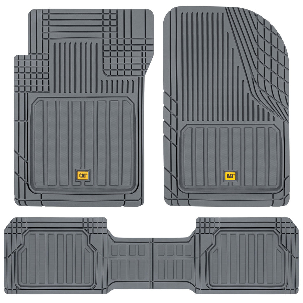 CAT 3-Piece ToughLiner Front Floor Mats and Rear Floor Mats - Heavy Duty, All Weather, Trim to Fit