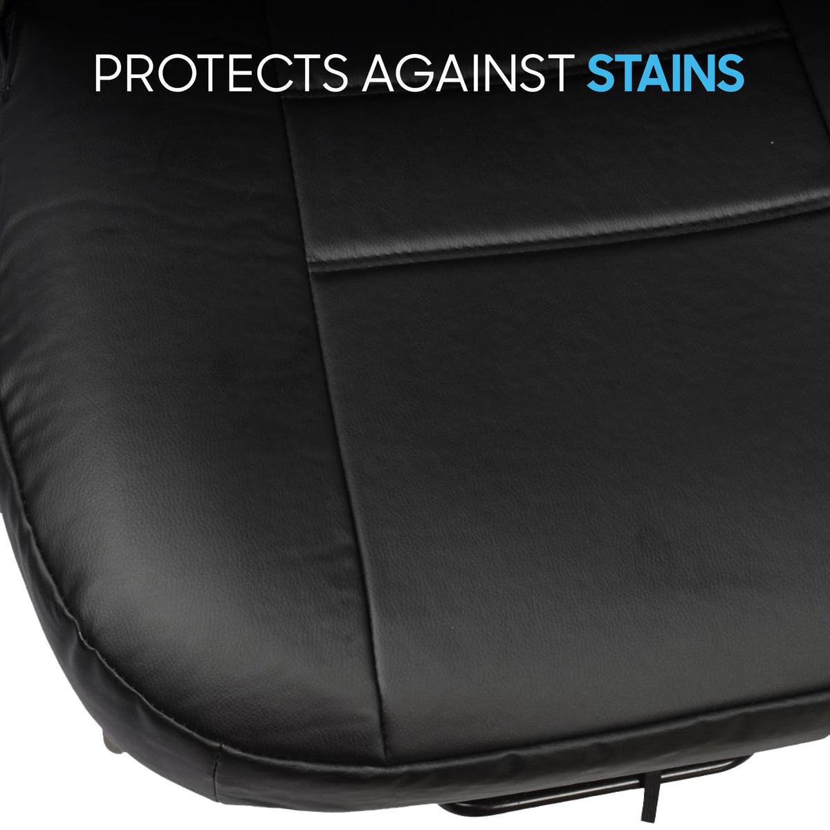 BDK 2-Pack Premium Faux Leather Front Seat Covers with Integrated Seatbelt Covers