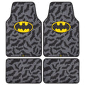 Warner Bros DC Comics 4-Piece Batman Logo with Bat Background Front Floor Mats
