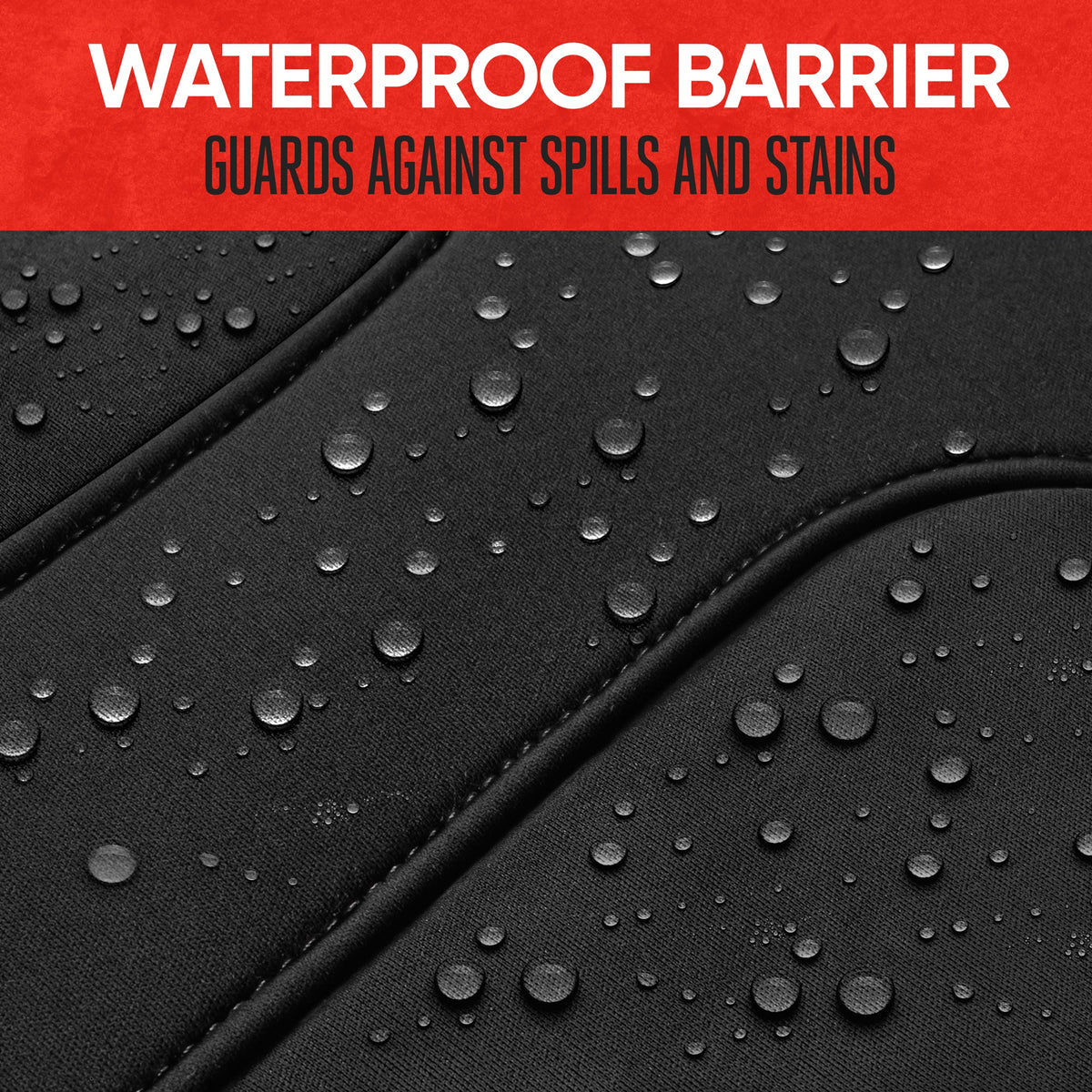 MotorTrend AquaShield Water-Proof Two-Tone Neoprene Rear Seat Covers