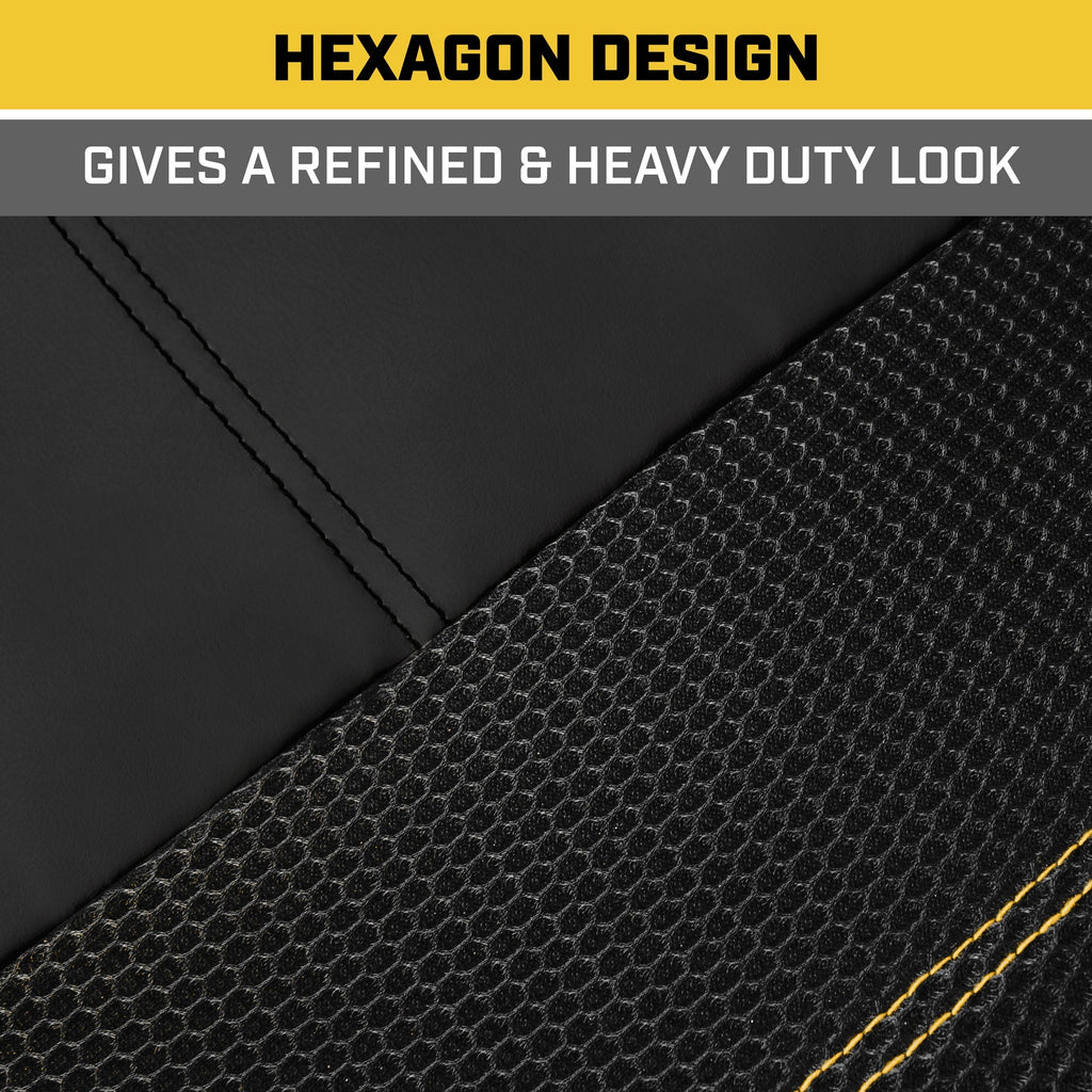 CAT 2-Pack FlexHybrid PU Leather Mesh Breathable Front Seat Covers