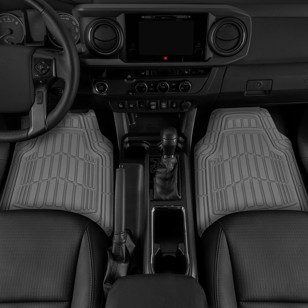 CAT 4-Piece ToughRide Rubber Front Floor Mats and Rear Floor Mats - Heavy Duty, All Weather, Trim to Fit