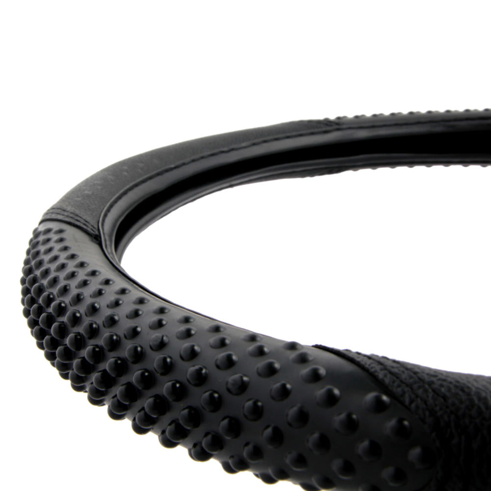 BDK Ergonomic Sport Massage Grip Steering Wheel Cover (Fits 14.5" - 15.5")