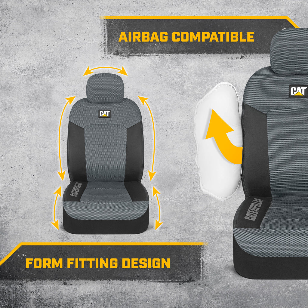 CAT 2-Pack MeshFlex Front Seat Covers