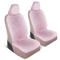 Carbella 2-Pack Plush Sherpa Fleece Front Car Seat Covers - Pink