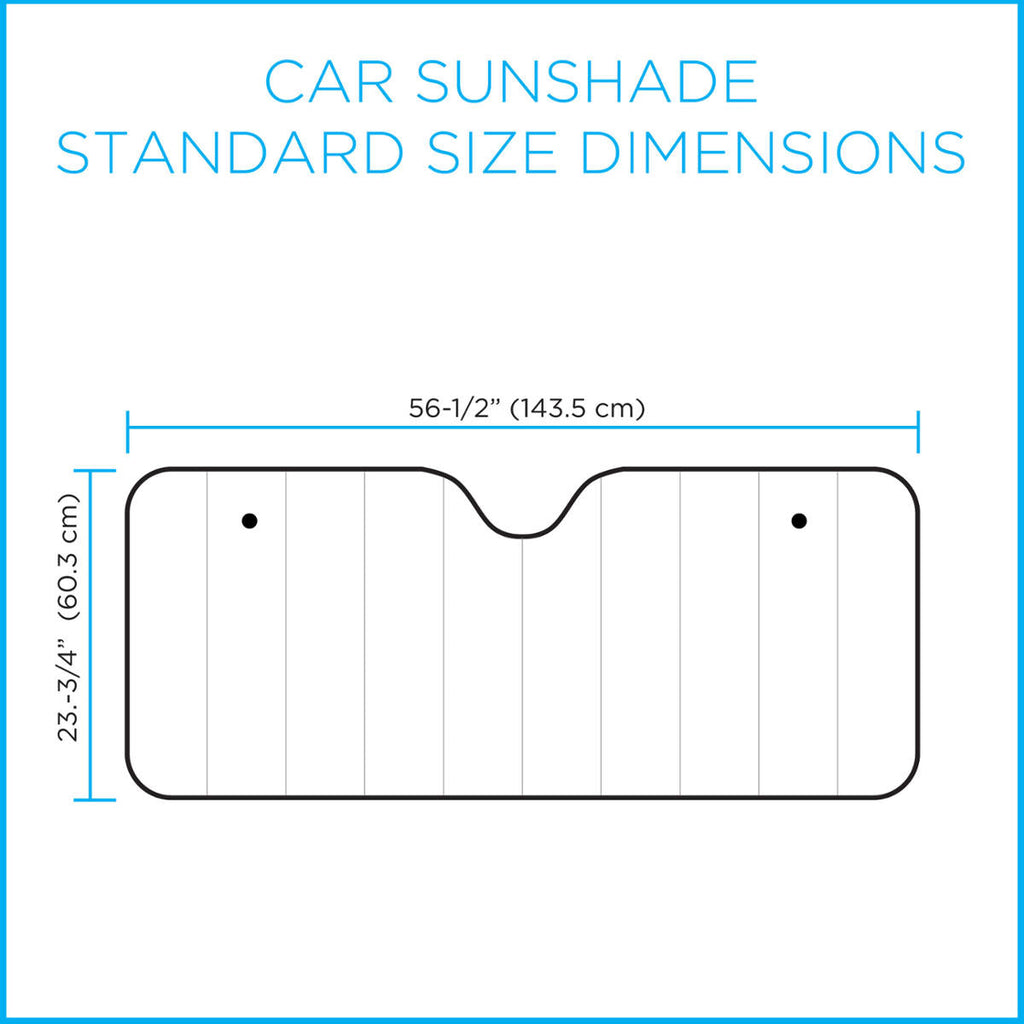 BDK Chrome Reflective Front Windshield Sunshade Standard (58" x 24")