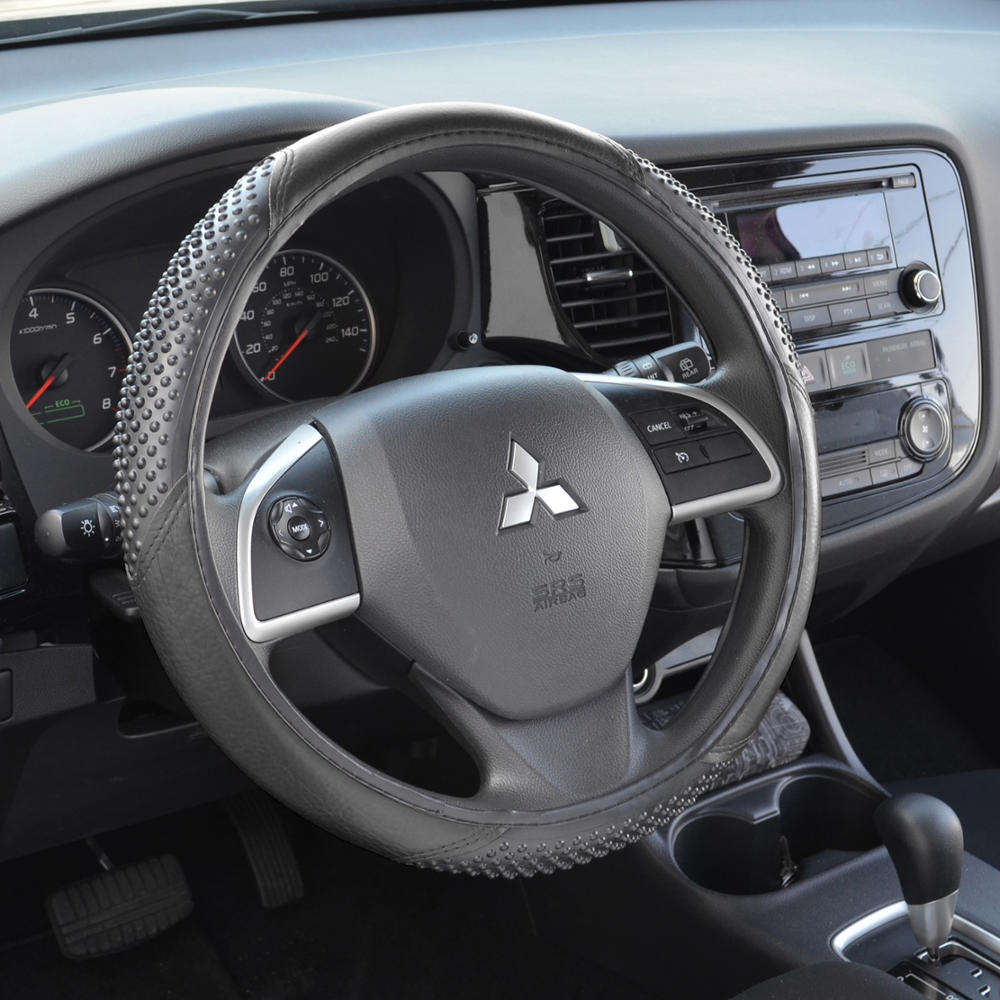 BDK Ergonomic Sport Massage Grip Steering Wheel Cover (Fits 14.5" - 15.5")