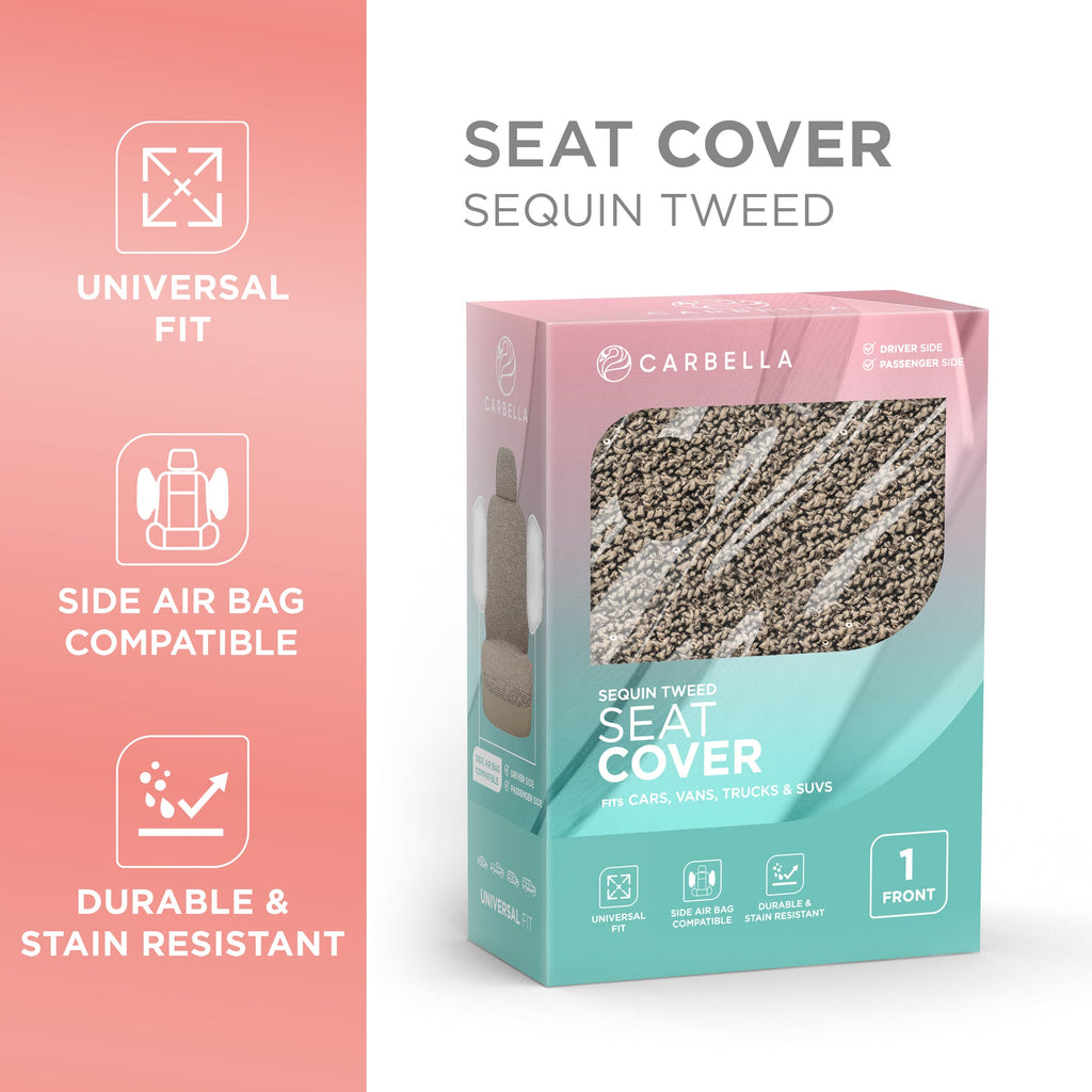 Carbella Sequin Tweed Front Seat Covers
