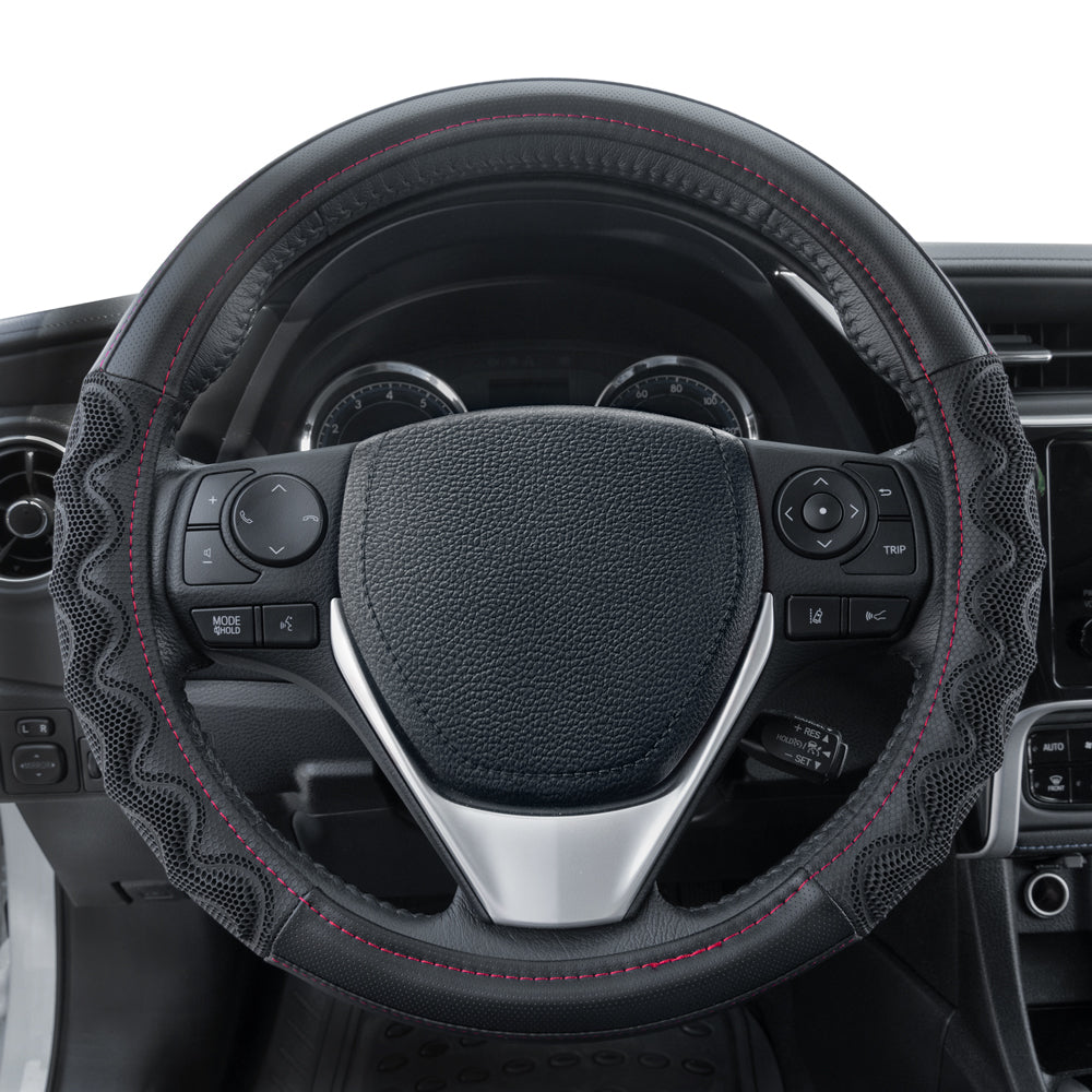 MotorTrend MaxGrip Breathable Traction Grip Steering Wheel Cover (Fits 14.5" - 15.5")