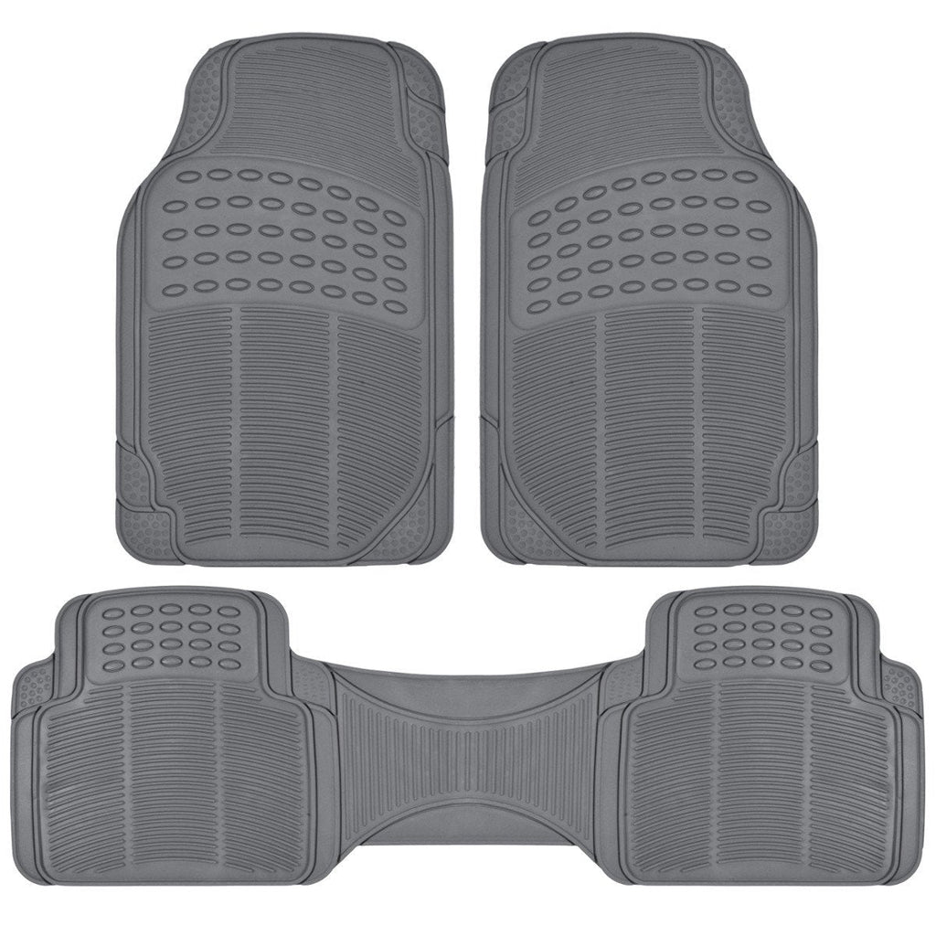 BDK 3-Piece ProLiner Front Floor Mats and Rear Floor Mats - Heavy Duty, All Weather, Trim to Fit