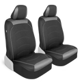 MotorTrend 2-Pack Fabric Cloth Two-Tone Front Seat Covers