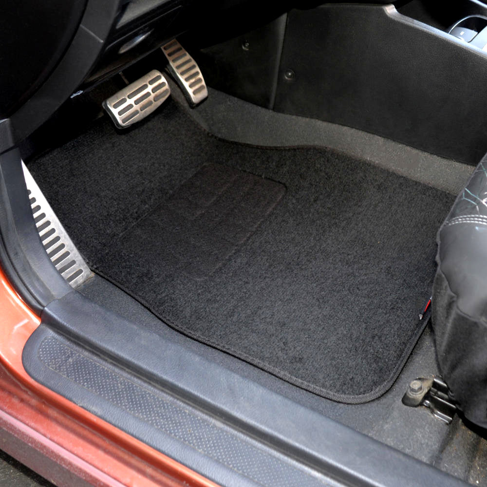MotorTrend 4-Piece FatRug Premium Carpet Front Floor Mats and Rear Floor Mats with Heel Padding