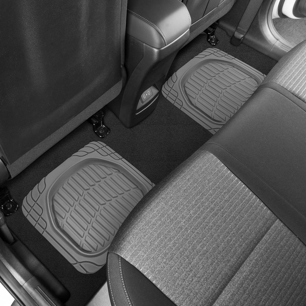 MotorTrend 4-Piece FlexTough Tortoise Front Floor Mats and Rear Floor Mats