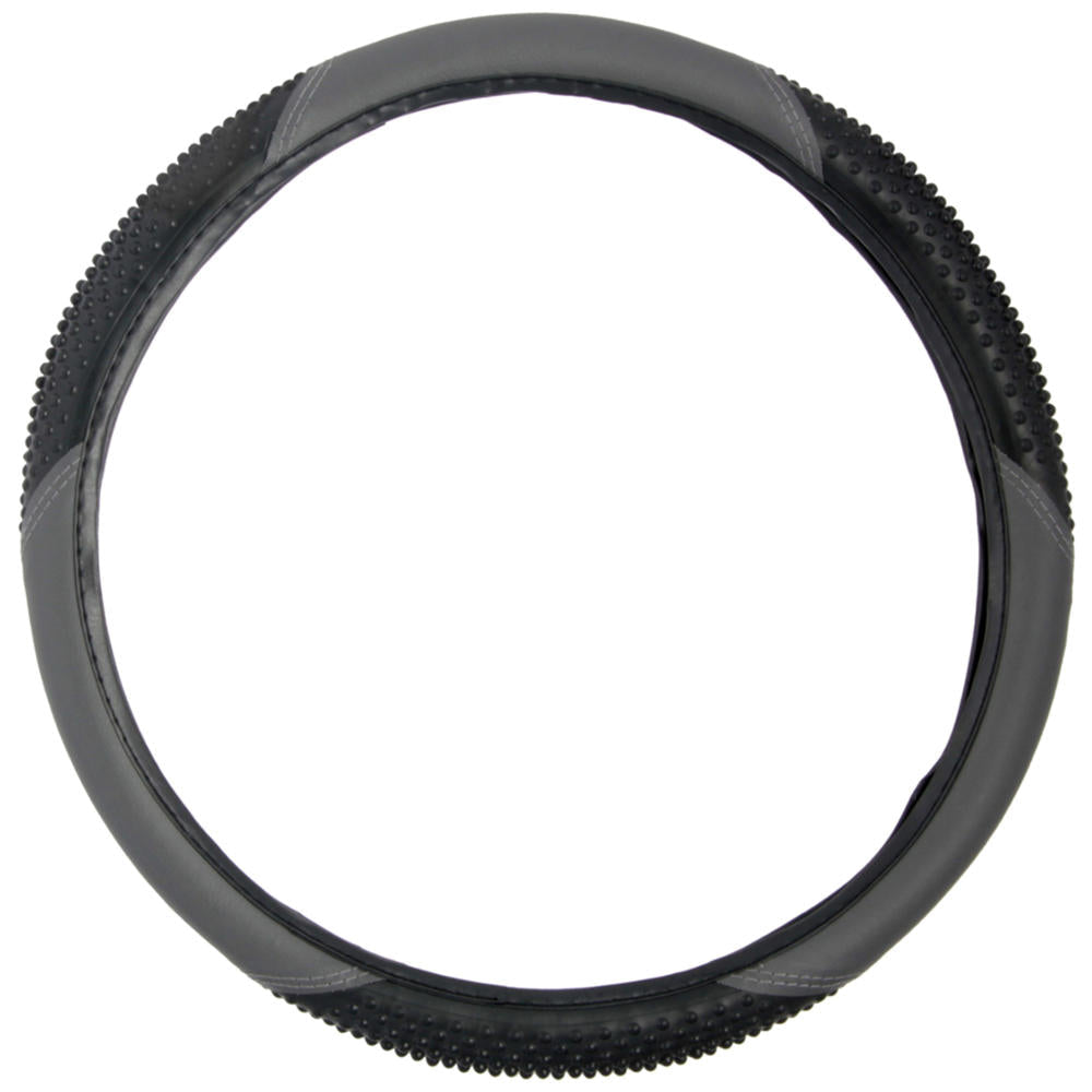 BDK Ergonomic Sport Massage Grip Steering Wheel Cover (Fits 14.5" - 15.5")