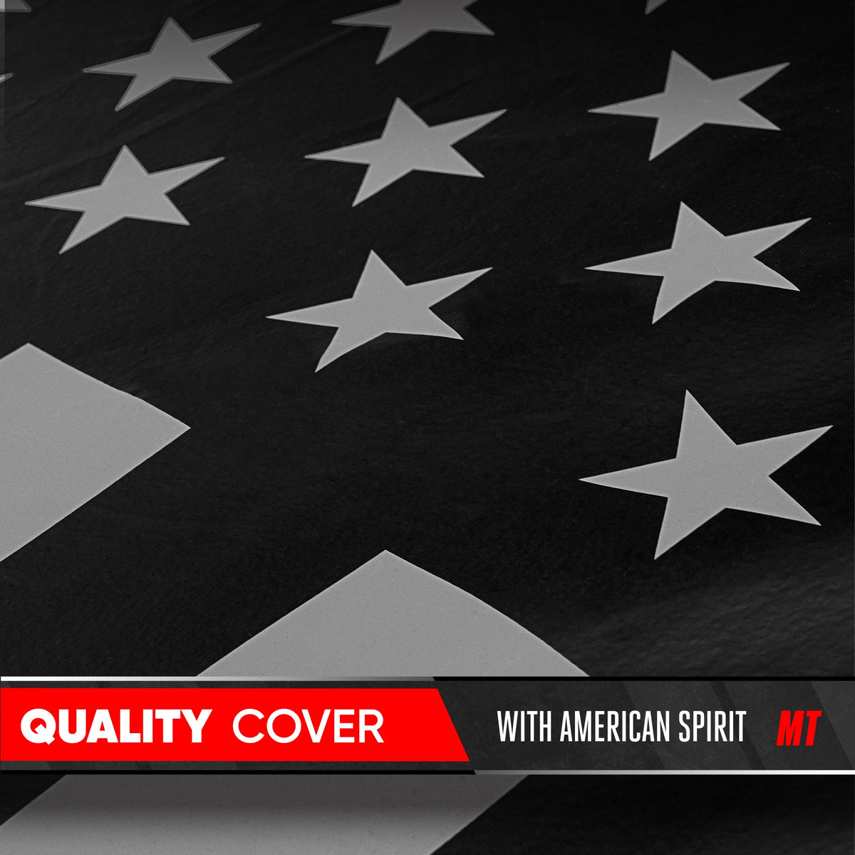 Motor Trend Black USA Flag Waterproof Car Cover - All Weather Outdoor Protection, UV Resistant, Windproof, Scratchproof - Semi-Universal Fit Sedan Full Car Cover for Sun Rain Snow (191"- 210" Length)