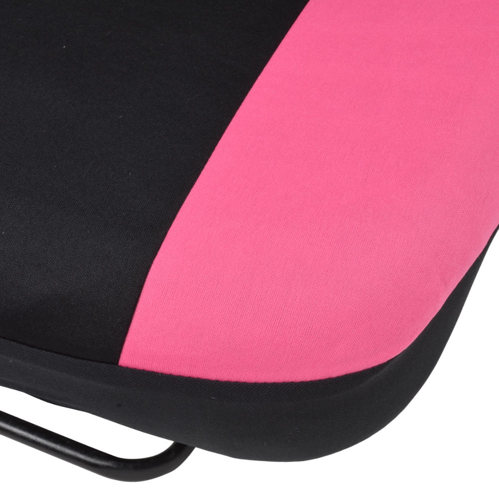 BDK 12-Piece Hot Pink Heels Front Seat Covers, Rear Seat Covers, Seat Belt Pads, and Steering Wheel Cover (Fits 14.5" - 15.5")