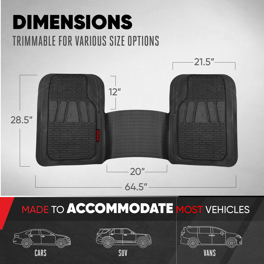 MotorTrend WingRunner Rear Floor Mat - Trim to Fit