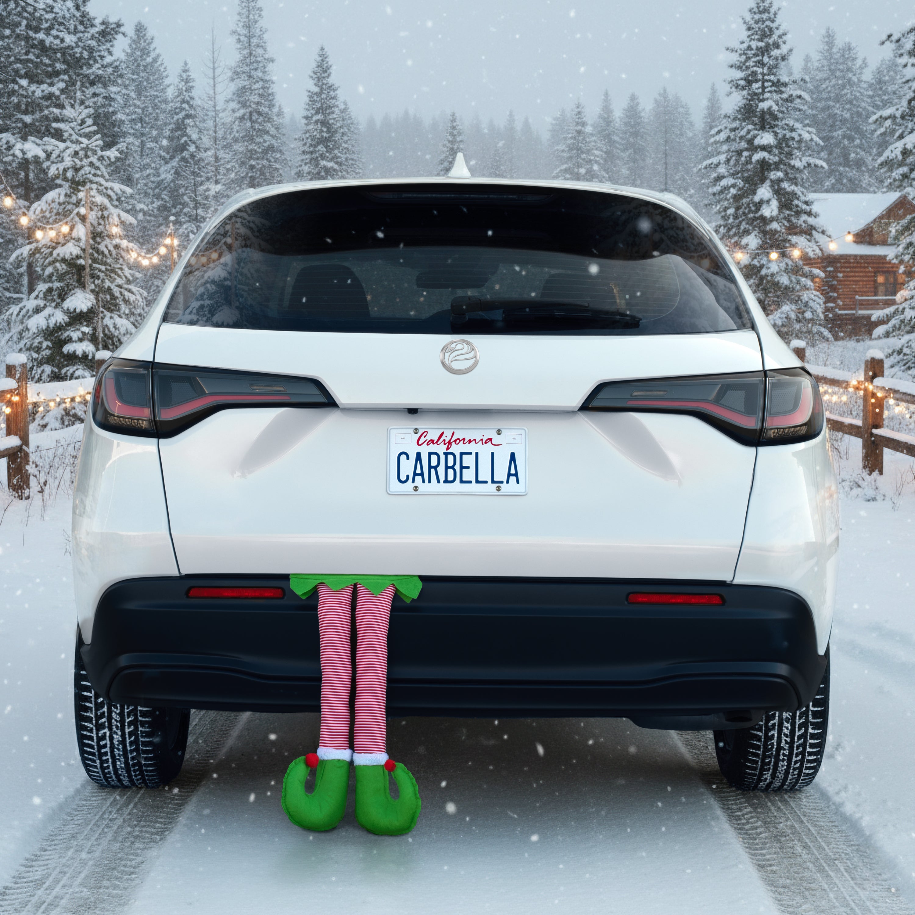 Carbella Trunk/Cargo Holiday Elf Legs Decoration