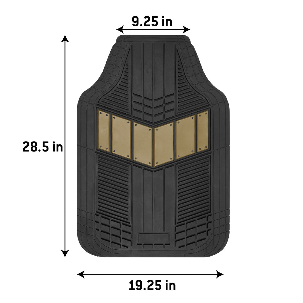 MotorTrend 4-Piece DualFlex Deep Drainage Channels Front Floor Mats and Rear Front Floor Mats - Heavy Duty, All Weather, Trim to Fit