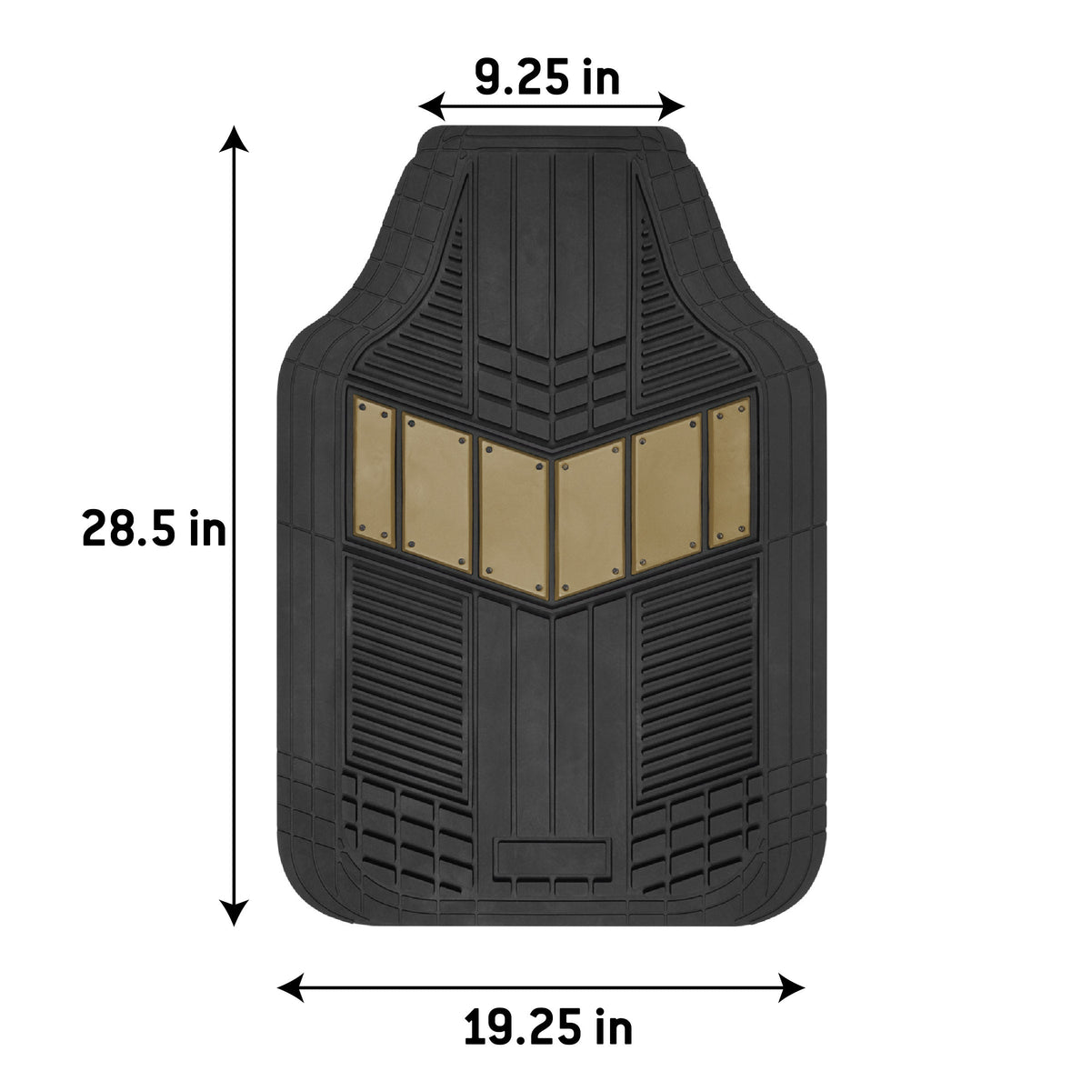 MotorTrend 4-Piece DualFlex Deep Drainage Channels Front Floor Mats and Rear Front Floor Mats - Heavy Duty, All Weather, Trim to Fit