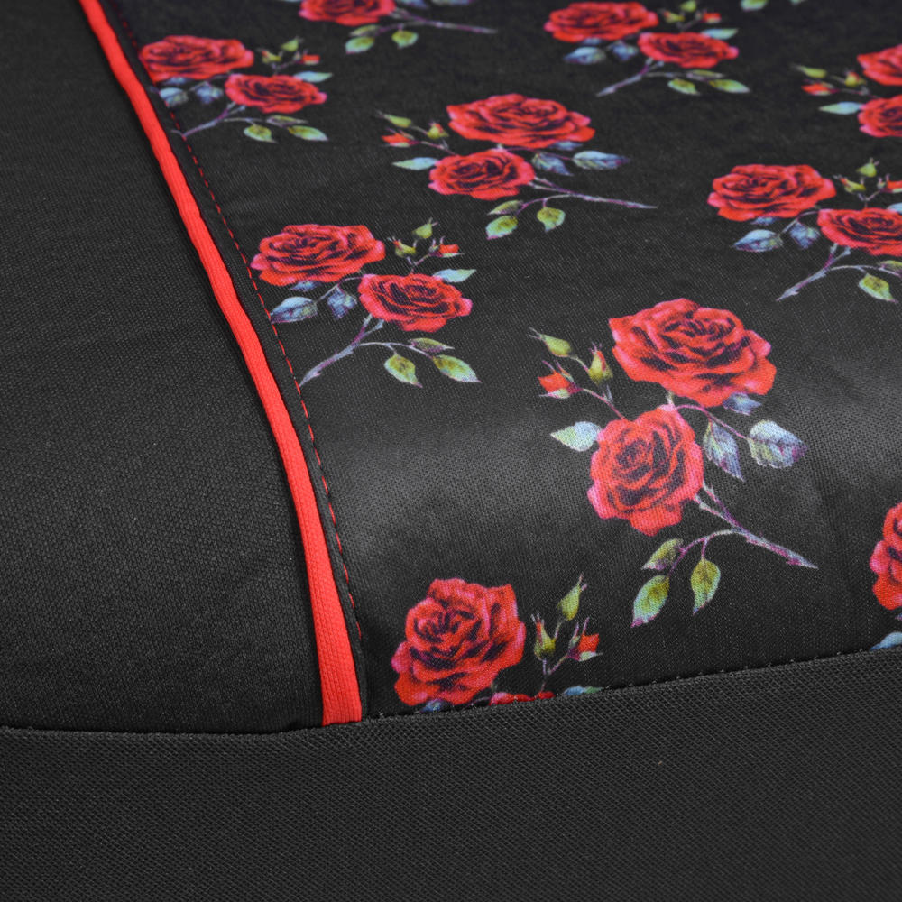 BDK 2-Pack Red Roses Front Seat Covers