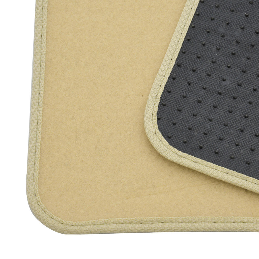 BDK 4-Piece Premium Carpet Non-Slip Heel Pad Front Floor Mats and Rear Floor Mats