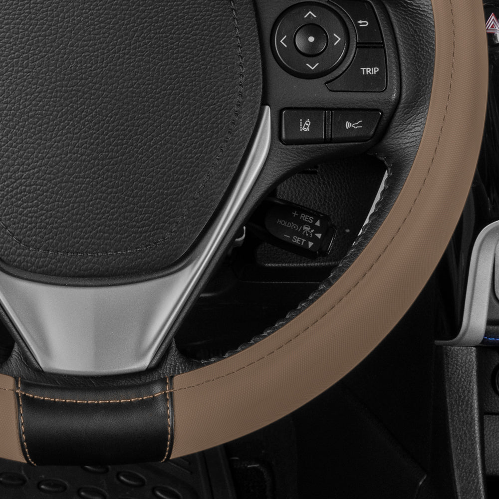 CAT ErgoDrive Faux Leather Steering Wheel Cover (Fits 14.5" - 15.5")