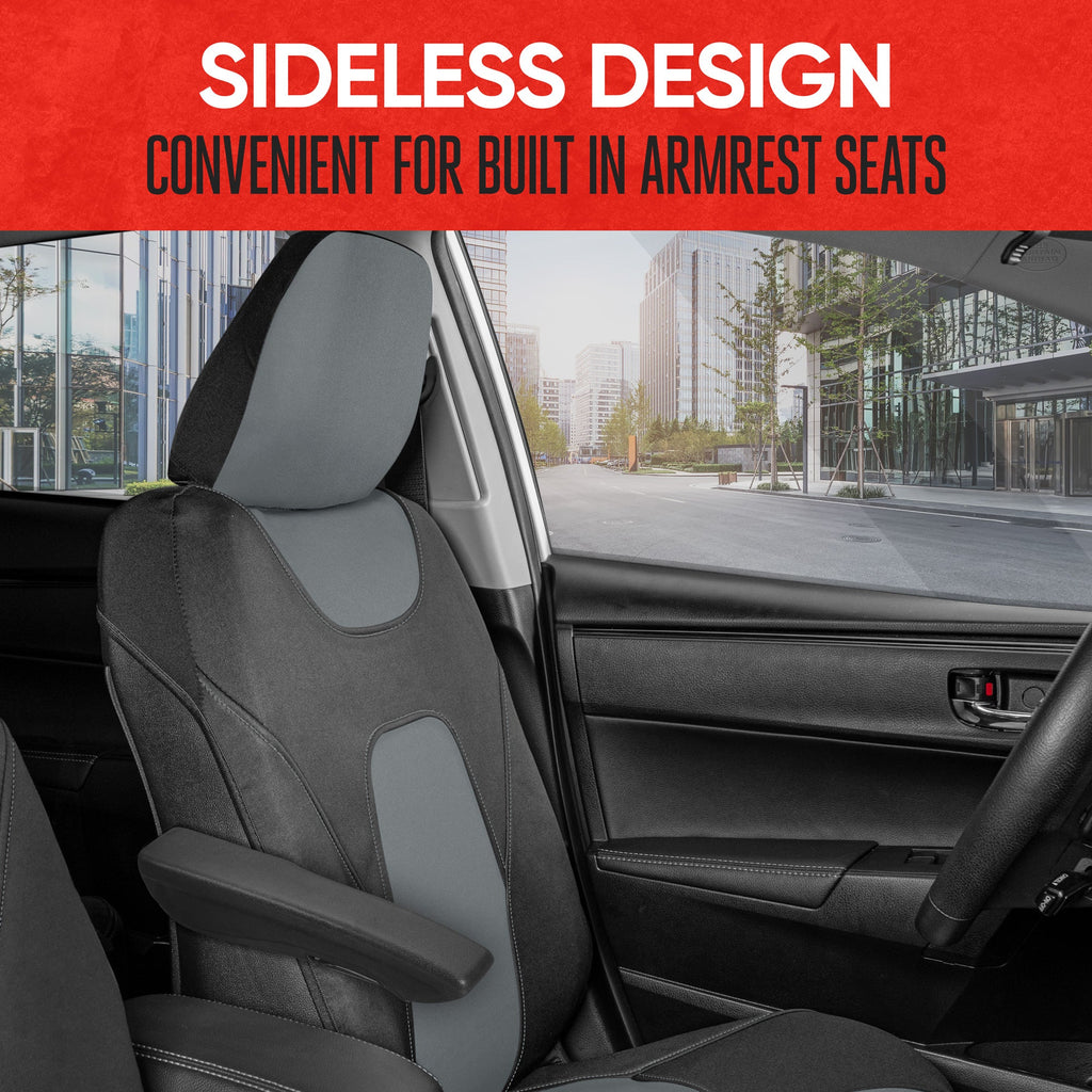 MotorTrend 2-Pack AquaShield Water-Proof Two-Tone Neoprene Front Seat Covers